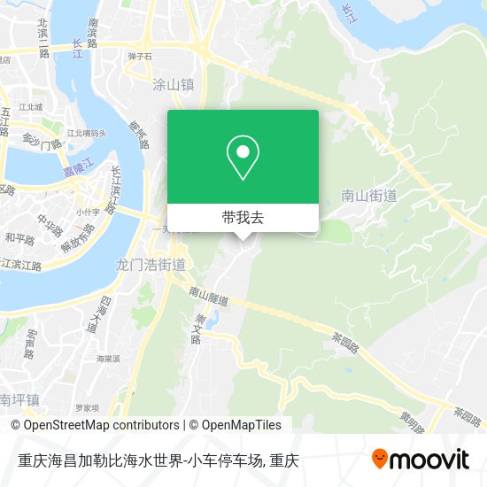 重庆海昌加勒比海水世界-小车停车场地图