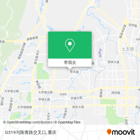 G319与陈青路交叉口地图