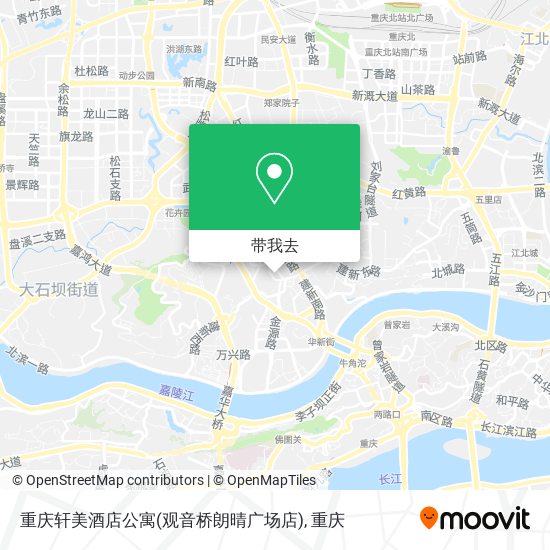 重庆轩美酒店公寓(观音桥朗晴广场店)地图