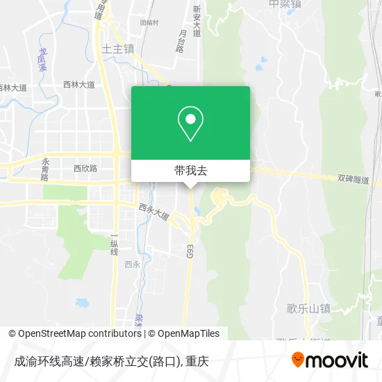 成渝环线高速/赖家桥立交(路口)地图