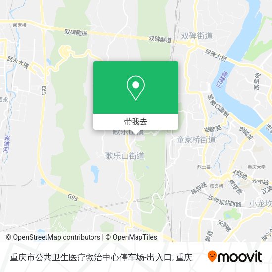 重庆市公共卫生医疗救治中心停车场-出入口地图