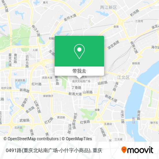 0491路(重庆北站南广场-小什字小商品)地图
