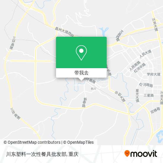 川东塑料一次性餐具批发部地图