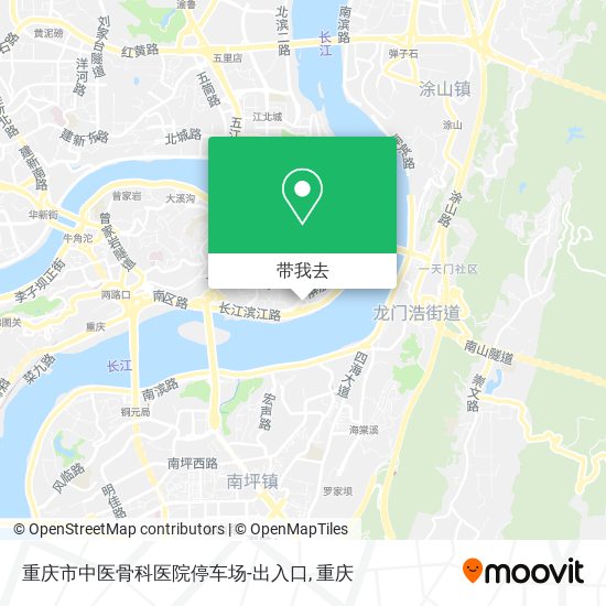 重庆市中医骨科医院停车场-出入口地图