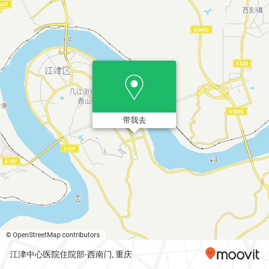 江津中心医院住院部-西南门地图