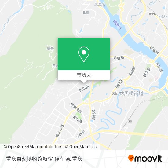 重庆自然博物馆新馆-停车场地图
