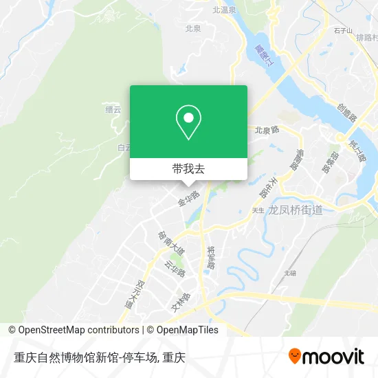 重庆自然博物馆新馆-停车场地图