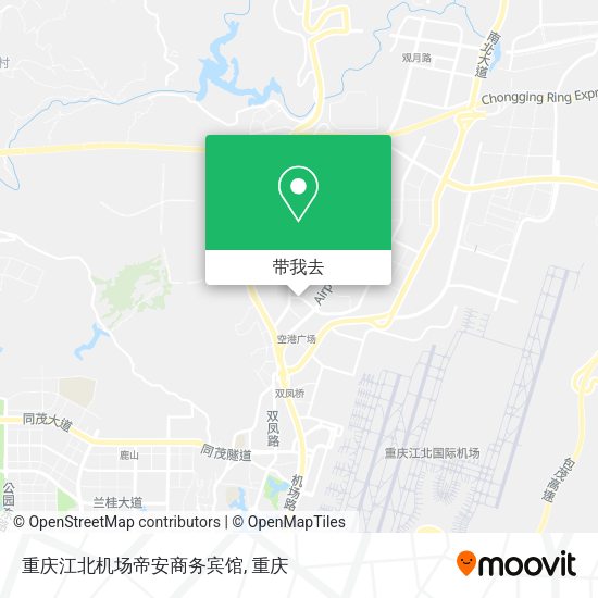 重庆江北机场帝安商务宾馆地图