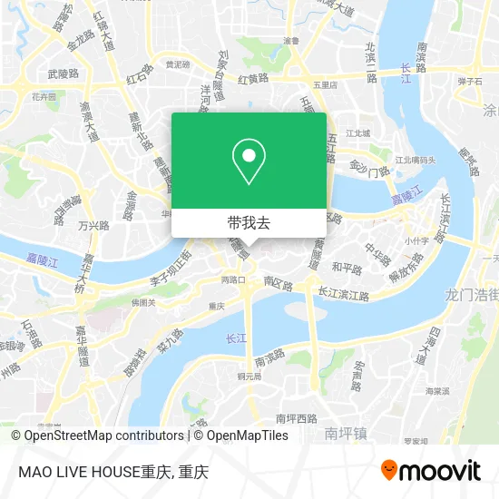 MAO LIVE HOUSE重庆地图