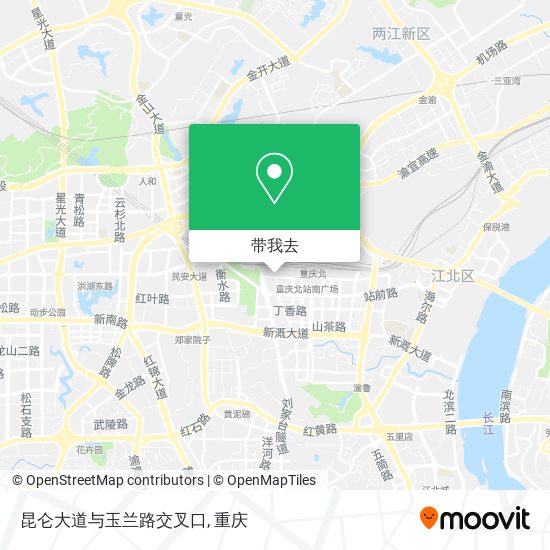 昆仑大道与玉兰路交叉口地图