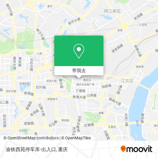 渝铁西苑停车库-出入口地图