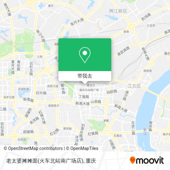 老太婆摊摊面(火车北站南广场店)地图
