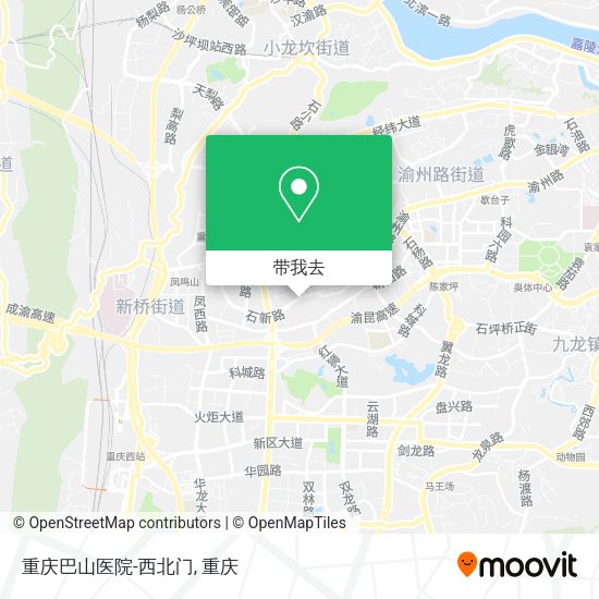 重庆巴山医院-西北门地图