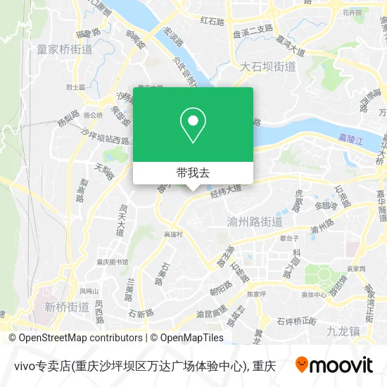 vivo专卖店(重庆沙坪坝区万达广场体验中心)地图