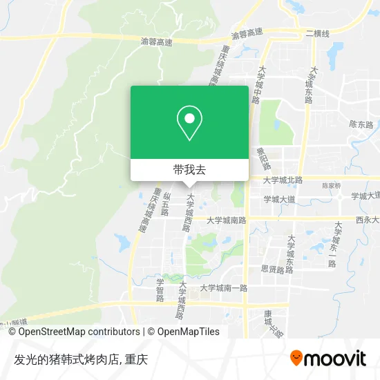 发光的猪韩式烤肉店地图