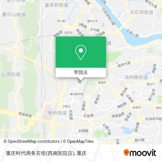 重庆时代商务宾馆(西南医院店)地图