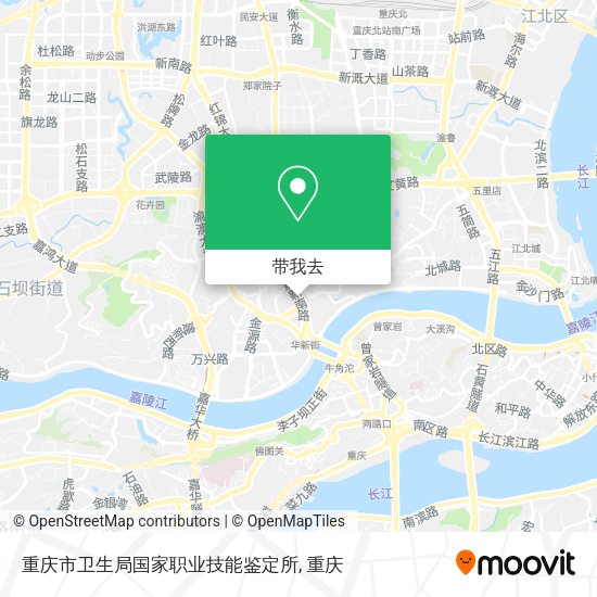 重庆市卫生局国家职业技能鉴定所地图