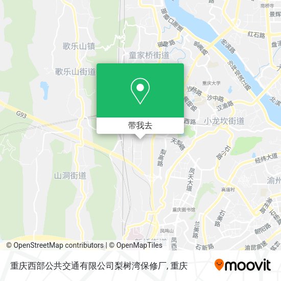重庆西部公共交通有限公司梨树湾保修厂地图