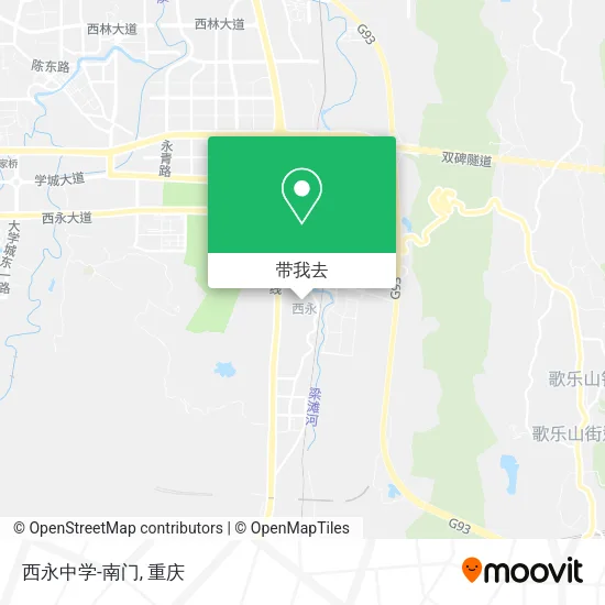 西永中学-南门地图