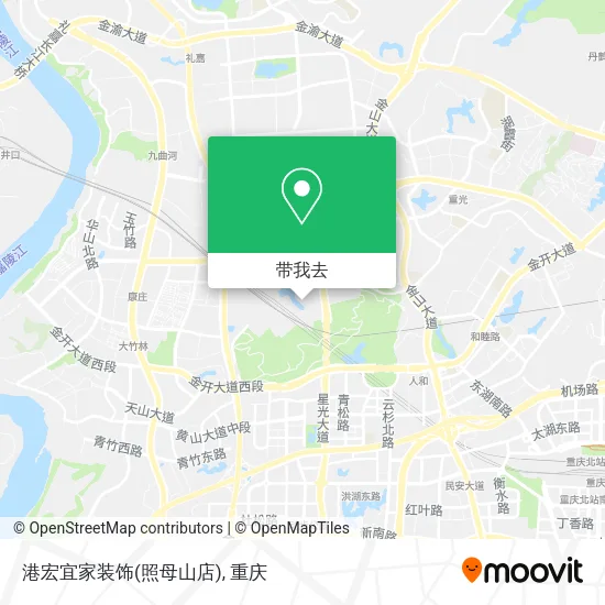 港宏宜家装饰(照母山店)地图