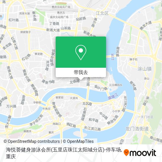 海悦荟健身游泳会所(五里店珠江太阳城分店)-停车场地图