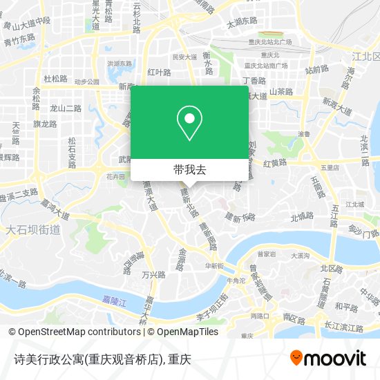 诗美行政公寓(重庆观音桥店)地图
