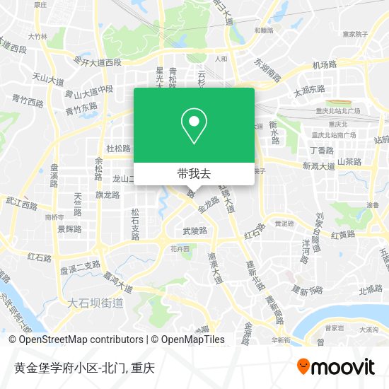 黄金堡学府小区-北门地图