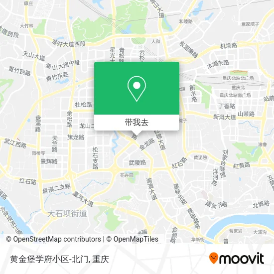 黄金堡学府小区-北门地图