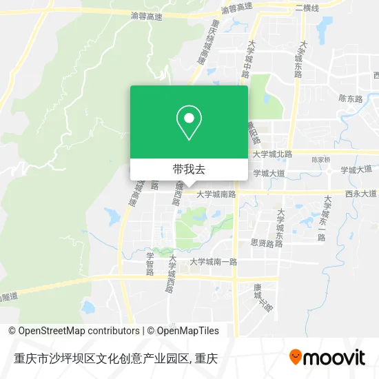 重庆市沙坪坝区文化创意产业园区地图