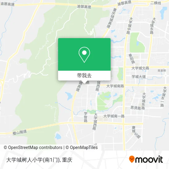 大学城树人小学(南1门)地图