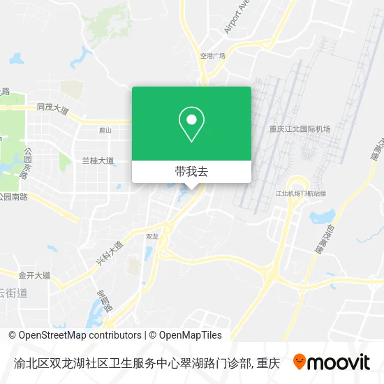 渝北区双龙湖社区卫生服务中心翠湖路门诊部地图