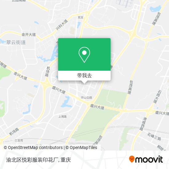 渝北区悦彩服装印花厂地图