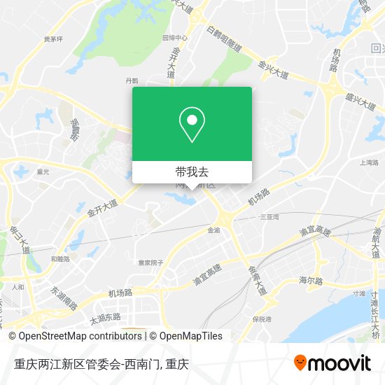 重庆两江新区管委会-西南门地图