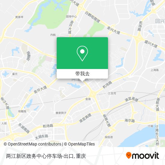 两江新区政务中心停车场-出口地图