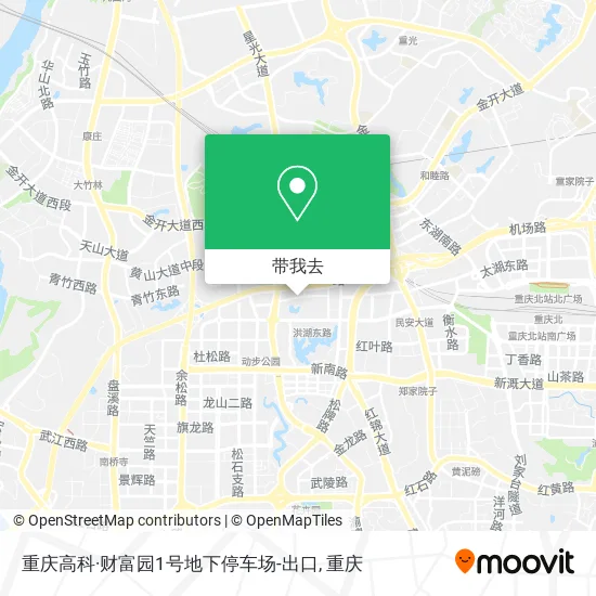 重庆高科·财富园1号地下停车场-出口地图