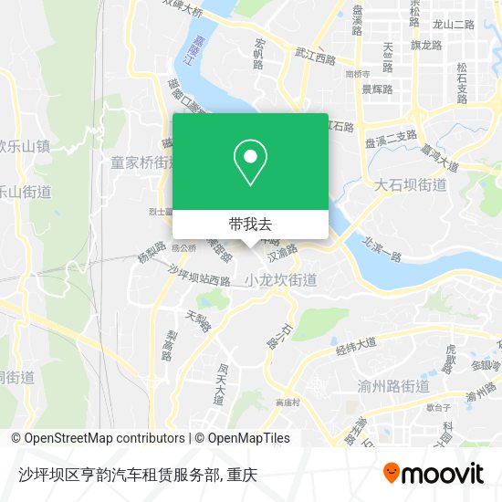 沙坪坝区亨韵汽车租赁服务部地图