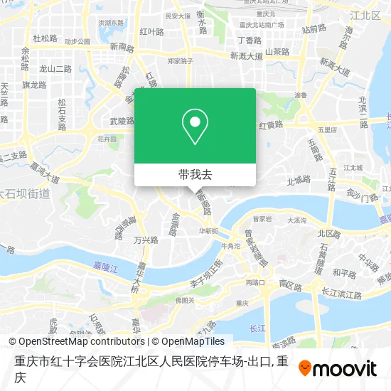 重庆市红十字会医院江北区人民医院停车场-出口地图