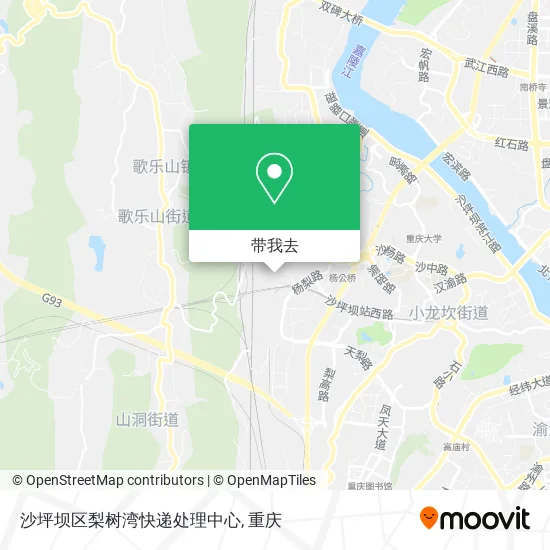 沙坪坝区梨树湾快递处理中心地图