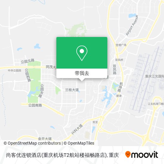 尚客优连锁酒店(重庆机场T2航站楼福畅路店)地图