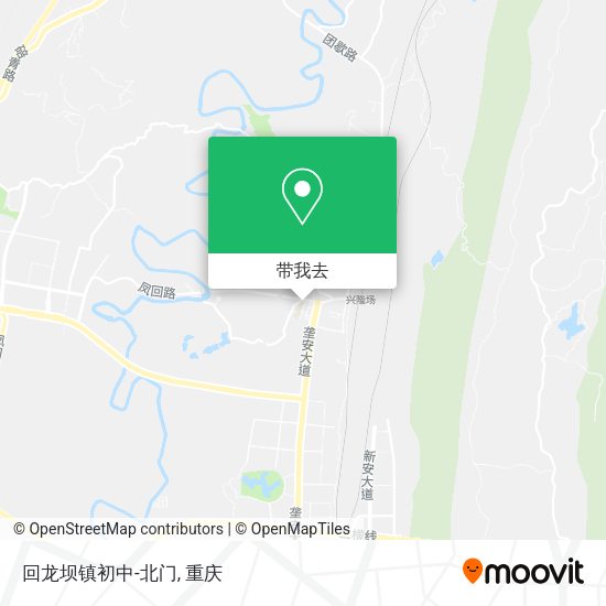 回龙坝镇初中-北门地图