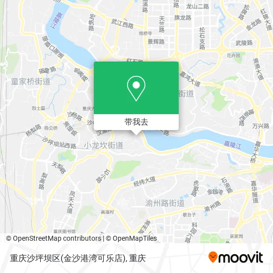 重庆沙坪坝区(金沙港湾可乐店)地图