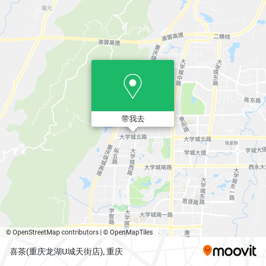 喜茶(重庆龙湖U城天街店)地图