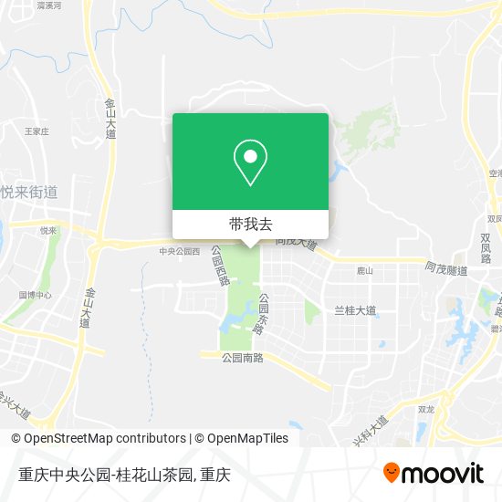 重庆中央公园-桂花山茶园地图
