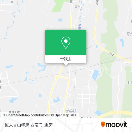恒大香山华府-西南门地图
