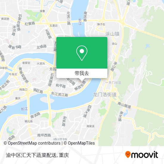 渝中区汇天下蔬菜配送地图
