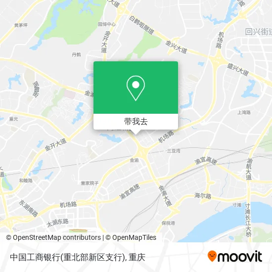 中国工商银行(重北部新区支行)地图