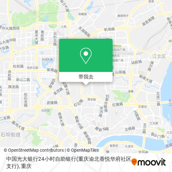 中国光大银行24小时自助银行(重庆渝北香悦华府社区支行)地图