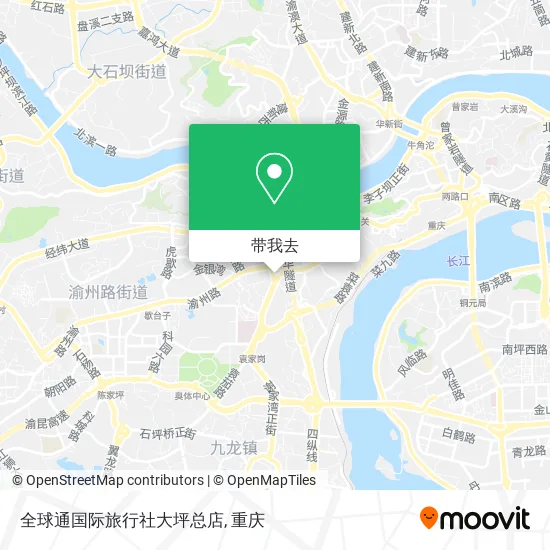 全球通国际旅行社大坪总店地图