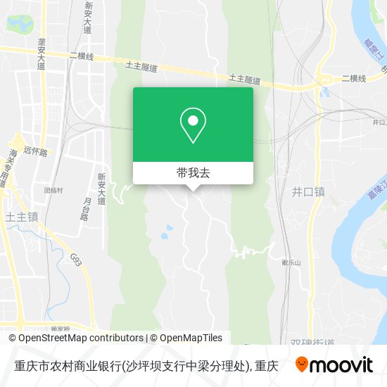 重庆市农村商业银行(沙坪坝支行中梁分理处)地图