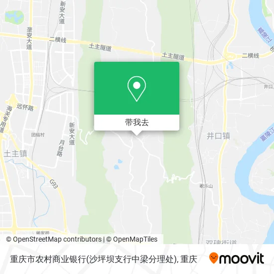 重庆市农村商业银行(沙坪坝支行中梁分理处)地图